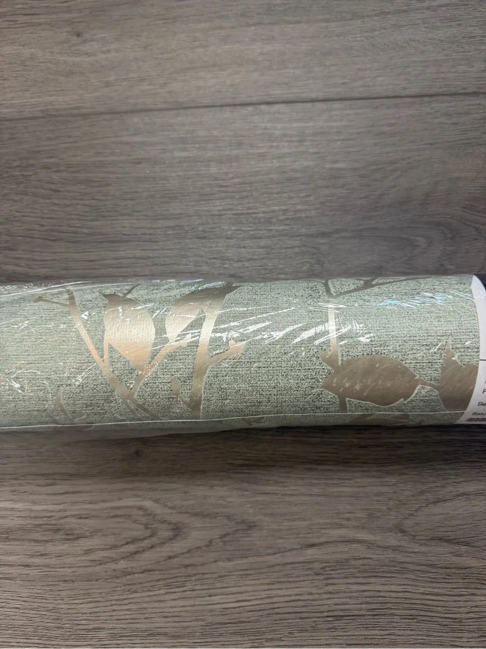 New! 1 Roll Belle Sage Wallpaper by Graham & Brown, Botanical Vine- Metallic